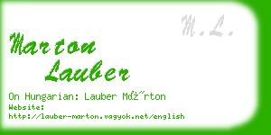 marton lauber business card